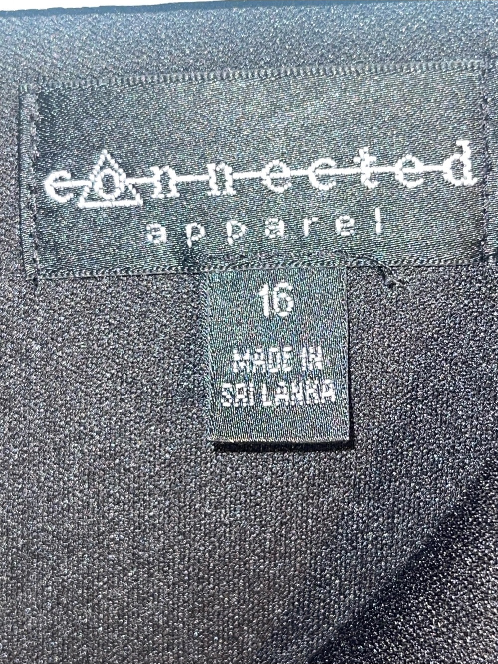 Connected Apparel black dress with nude and black lace middle. Size 16 GUC - Picture 8 of 9